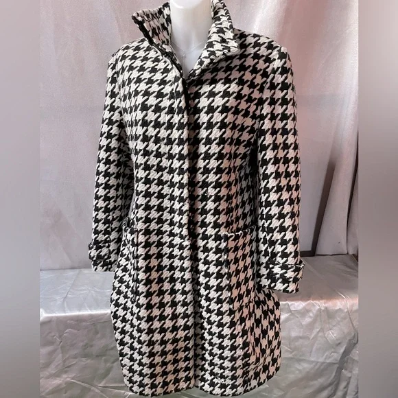 Fairweather Jackets Coats Fair Weather Knit Houndstooth Winter Coat Poshmark